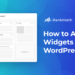 How to Add Widgets in WordPress